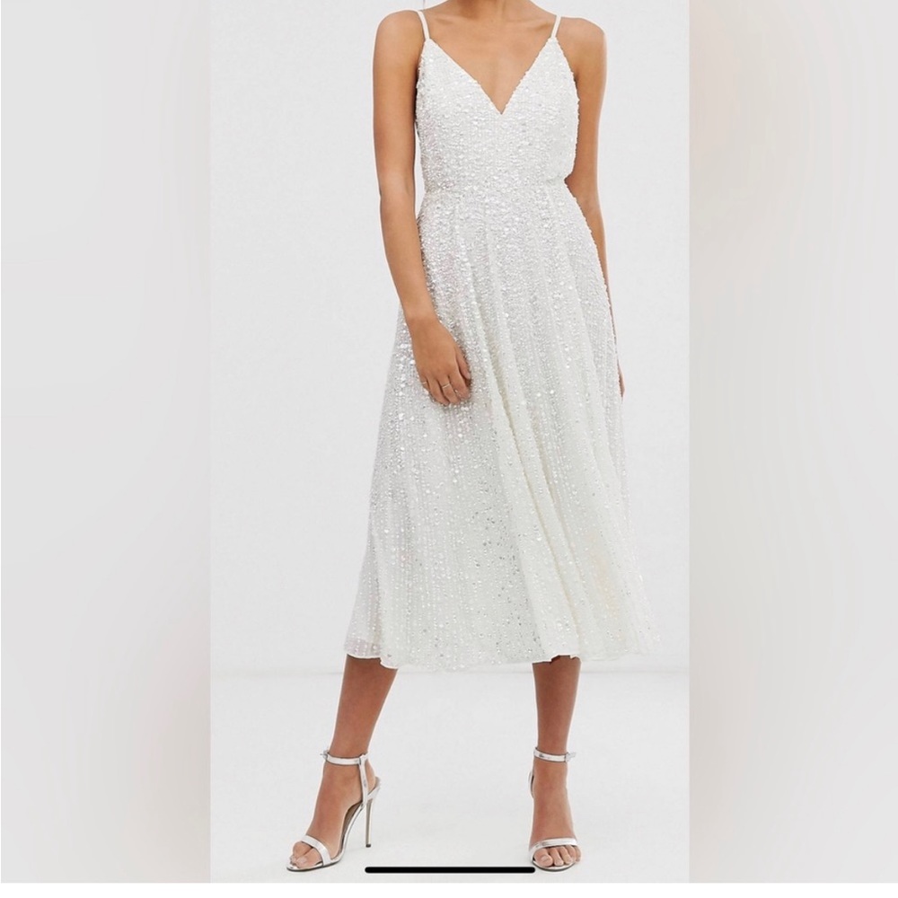ASOS Eva Embellished Cami MIDI Dress | Bridal, Wedding